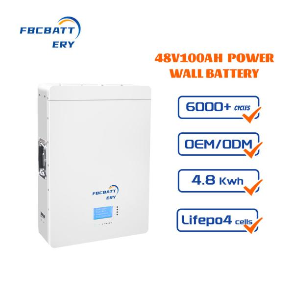 Quality Solar Power Wall 5kw Lithium Ion Battery , Lifepo4 24v 200ah Solar Battery Pack wholesale