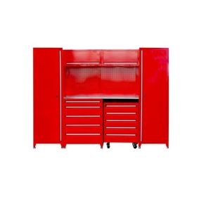 Heavy Duty Steel Workbench with 5 Inch PU Casters and Durable Metal Construction