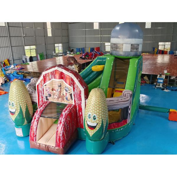 Quality Digital Printing Inflatable Combo Funny Infant Playground Corn Farm Theme Inflatable Bouncy House With Slide For Kids wholesale