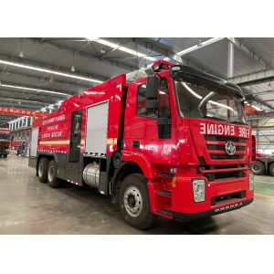 6x4 10 Wheeled Large Fire Engine Vehicle 290hp 10 Ton With Double Cabin