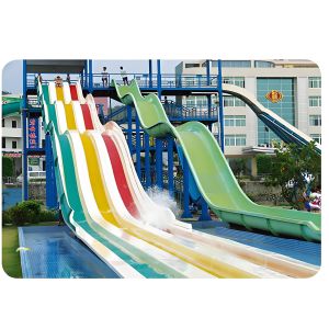 Outdoor Fiberglass Water Slide with Height 5-12 m and Width 0.82-2.5 m for 1