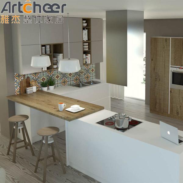 Quality Customized Size European Style Kitchen Furniture in Plywood with Modular Cupboard Set wholesale