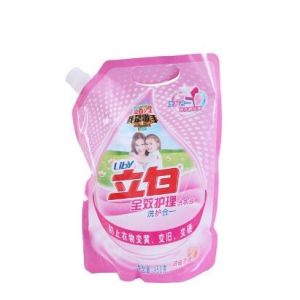 Custom printing laminated material leakage proof doypack stand up detergent