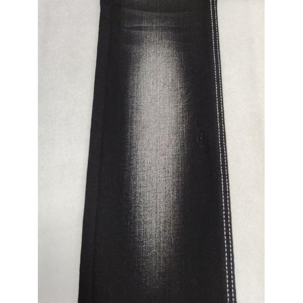 BLACK/BLACK 180cm Full Width Siro Yarn Cross Slub Stretch 9.2oz Denim Fabric For Denim Coat Or Jeans