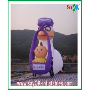 Blow Up Cartoon Characters Cute 2m - 8m Inflatable Cartoon PVC Purple White For