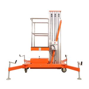 Aluminum Alloy Telescoping Vertical Mast Lift Platform Lightweight Lifting
