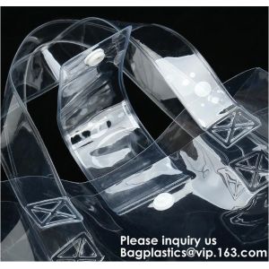 Transparent Makeup Bag Cosmetic Bag Pvc Tote Bag With Clear Handles And Plastic
