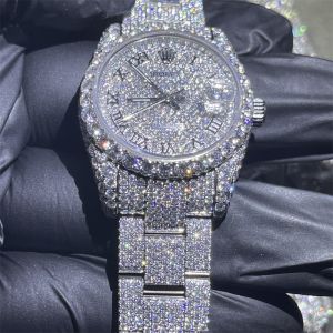 Handmade Inlay Hip Hop Jewelry Custom Diamond Rolex Custom Modification Iced Out