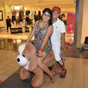 Hansel funfair plush animal toy car dinosaur 24 volt ride on toy for kids and