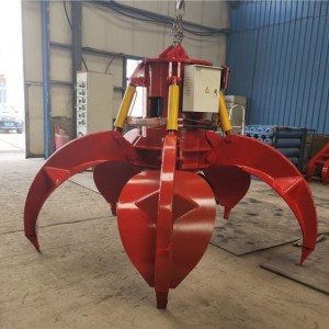 Electric Hydraulic Mutivable Double Disc Crane Grab Bucket For Material Handling
