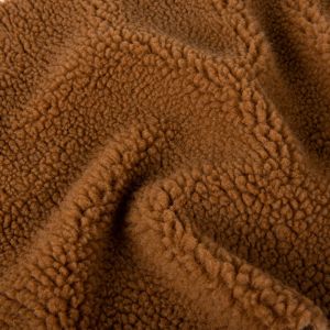 Customizable Yarn Count Sherpa Lamb Borg Wool Plain Plush Fabric for Garment