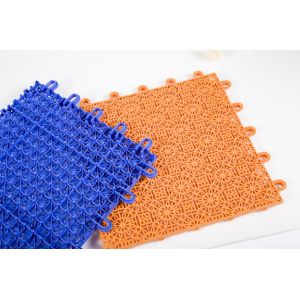 Removable Interlocking Playground Mats Sunflower Pattern With Drainage System