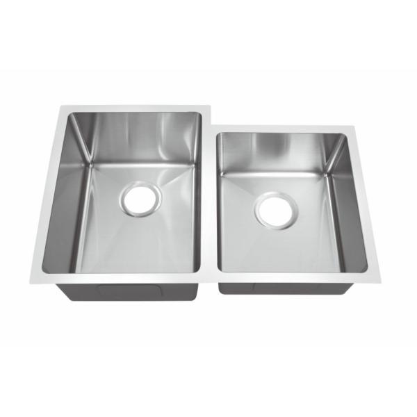 Quality Double Bowl Undermount Kitchen Sink Manual Made With Polished Surface wholesale