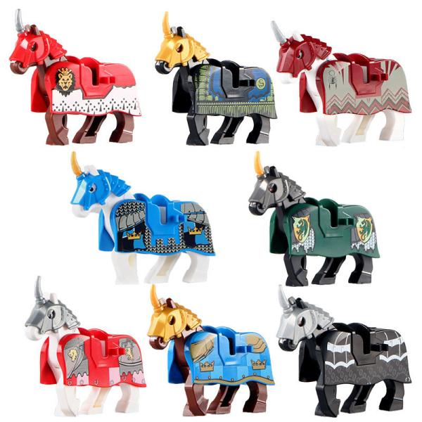 Quality Toys for kids war horse with saddle model animals mini figures compatible with legoinglys wholesale