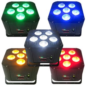 6X18W RGBWA UV 6in1 DMX Wireless Battery Operated LED Stage Par Uplights