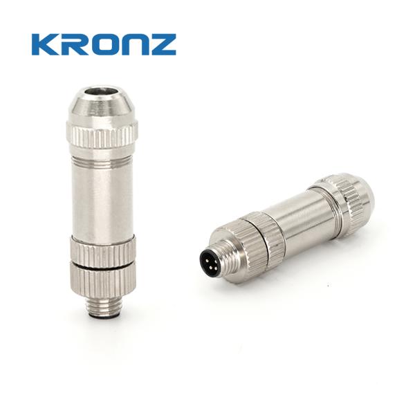 M8 Male 4-Pin A-Coded Connector Screw Connection IP67