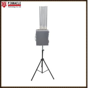 6-Antennas Waterproof Outdoor Fixed Anti-Drone Signal Jammer with Tripod