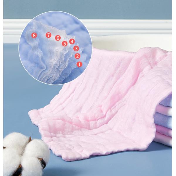 Quality Eight Layers 100 Cotton Gauze Fabric For Swaddling Skin Friendly wholesale