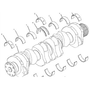 1280401 128-0401 C13 345B 365B Engine Main Bearing