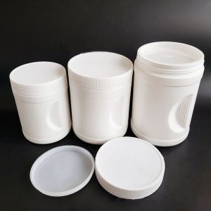 Shatterproof Round White Plastic Canisters 500 Ml Butter Container With Grip