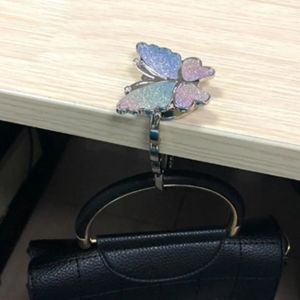 Table Butterfly Handbag Hanger Hook Foldable Portable for Purse Bag