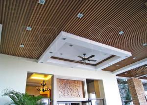 Cheap Suspended Wood Plastic Composite Ceiling Panels for Office / Hotel for sale