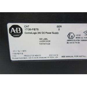 1756-PB75 AB 95 W Input 24 Volts DCControlLogix Power Supply Digital I O Module