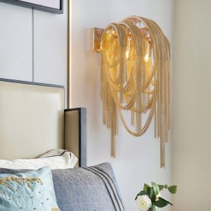 Italian Atlantis Stream sconce Luxury Chain Light wall lamp e14(WH-OR-101)