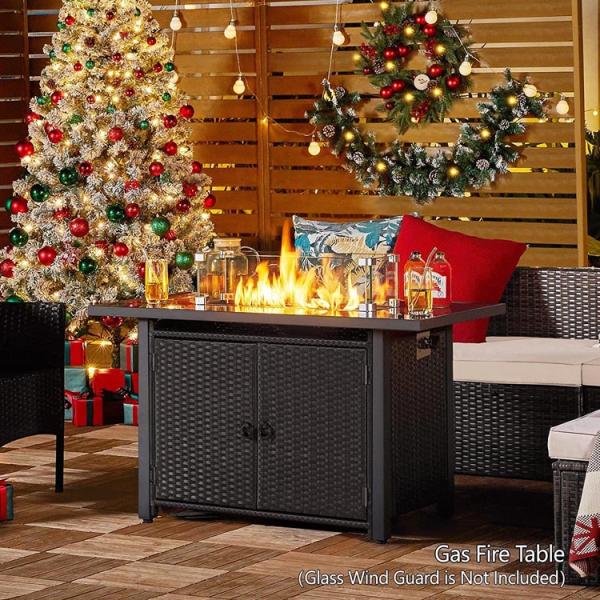 Customer Size Modern Outdoor Patio Portable Fireplace Table Top Gas Smokeless Fire Pit