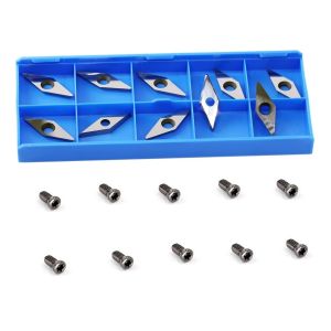 Diamond Cutting Edge Carbide Woodturning Cutters 10pcs with screws Standard