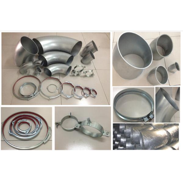 Slim 80mm Quick Connect Clamp Galvanised Clip Duct Fittings For Particle Conveying