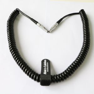 4 Pin Male To 4 Pin Male Coiled Twist Cable For Teradek Bond ARRI Alexa Camera