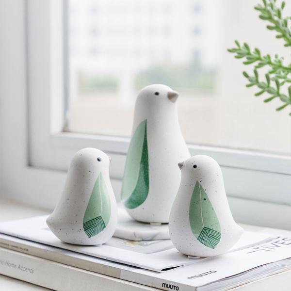 Beautiful Ceramic Bird Glazed For Home Decoration Customize Nontoxic