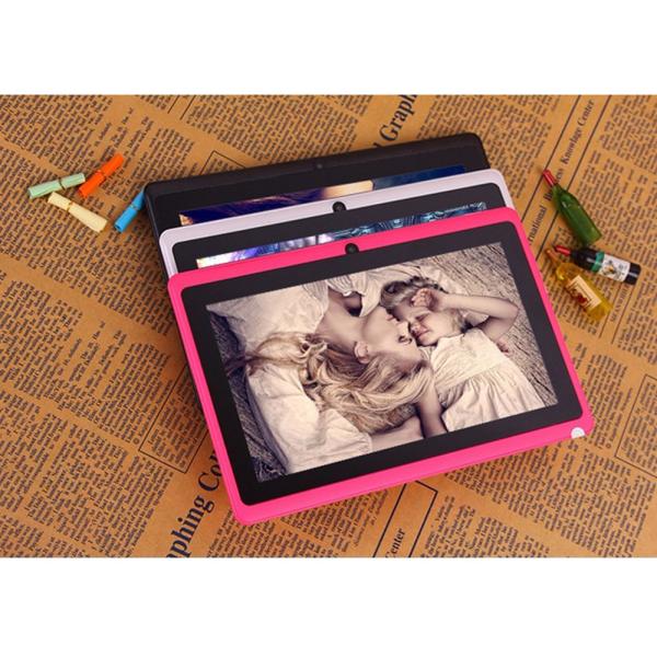China Factory 5 Colors 8GB Q88 7 inch Tablet PC Allwinner A33 Quad-Core 512MB/8GB 1024x600 Dual Camera WIFI 2500mAh WIFI