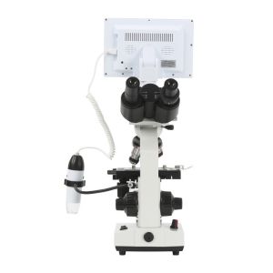 Biological Metal Microscope with Adjustable Aperture and Double-Layer Movable