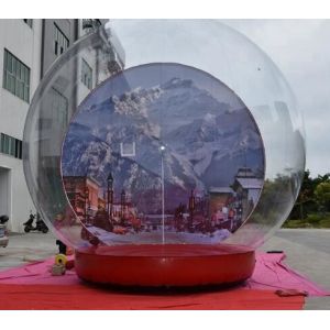 PVC Clear Giant Inflatable Show Ball , Inflatable Snow Globe For Christmas