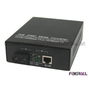 POE PSE Dual Fiber Media Converter 10/100/1000M Power Over Ethernet