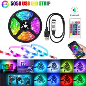 5V RGB SMD 5050 LED IP65 Strip Light Set 3keys With And Lamp Luminous Flux Lm