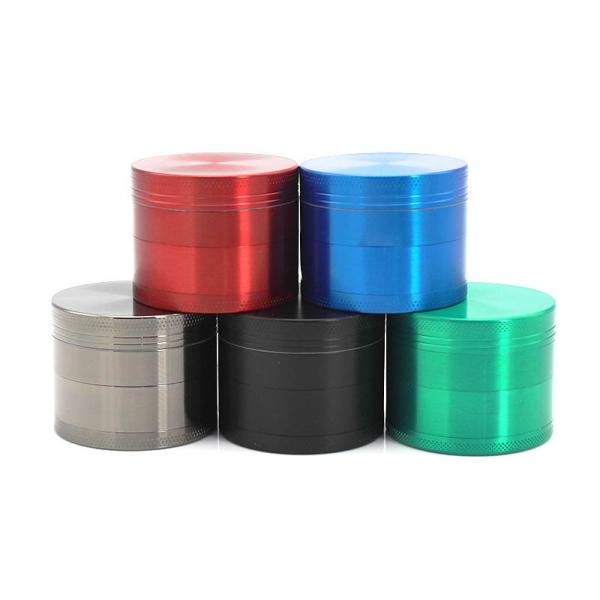 50 Mm Flat Metal Wed Dry Herb Grinder With Storage Collection Functions
