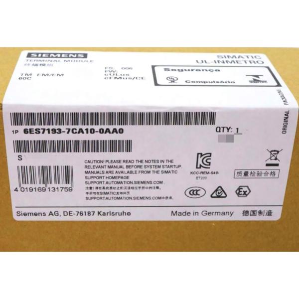 SIEMENS 6ES7193-7CA10-0AA0 SIMATIC DP, TERMINAL MODULE TM-EM/EM60C FOR ET200ISP,
