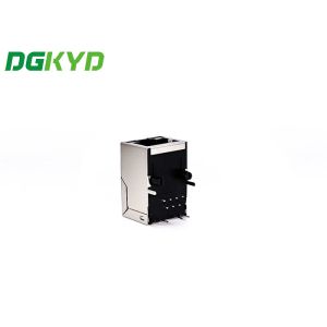 Single Port 8P8C TAB UP RJ45 Network Connector With LED