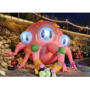 Giant Outdoor Inflatable Art Decoration With LED Light Shell Customized Various