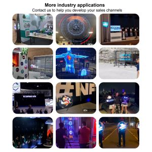 Holograma 3D 4 Blades Projection Display 3D Hologram Led Fan 3D Holographic