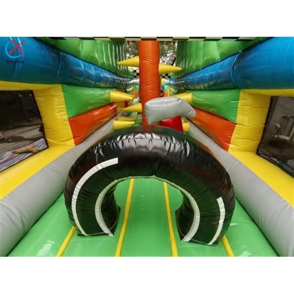 Commercial Giant Inflatable Obstacle Course Car Obstacle Course Bounce House