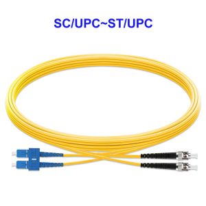 2core Single Mode Fiber Optic Cable SC UPC ST UPC 55dB Return Loss