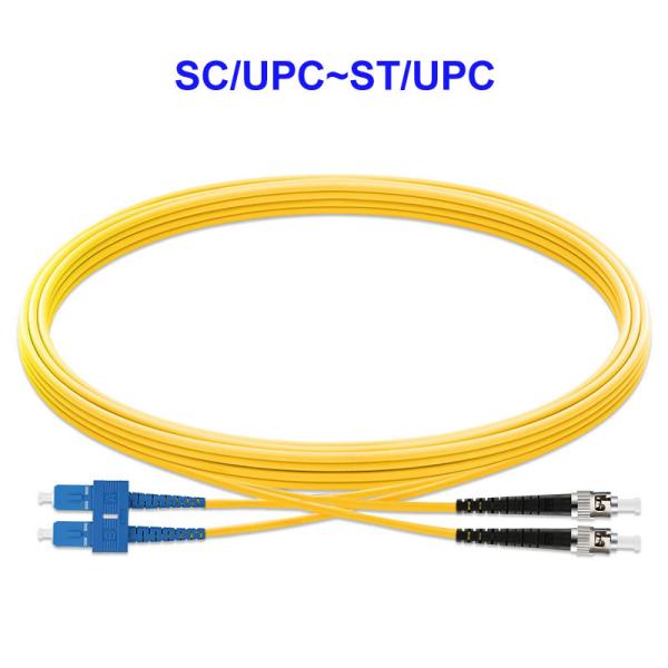 Quality 2core Single Mode Fiber Optic Cable SC UPC ST UPC 55dB Return Loss wholesale