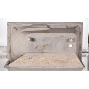 cUPC skirted acrylic bathtub price three sides double tile flange 4mm pure