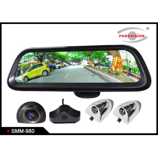 Quality Android GPS 9.8 Inch Full HD Car Rearview Mirror Monitor Rear View System 4 Camera DVR Recording wholesale