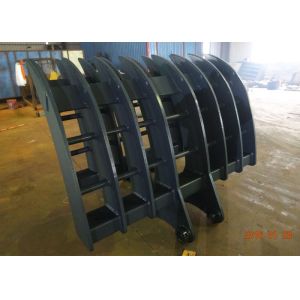 Hyundai Excavator Bucket Attachments With 8 Ribs / Long Shank
