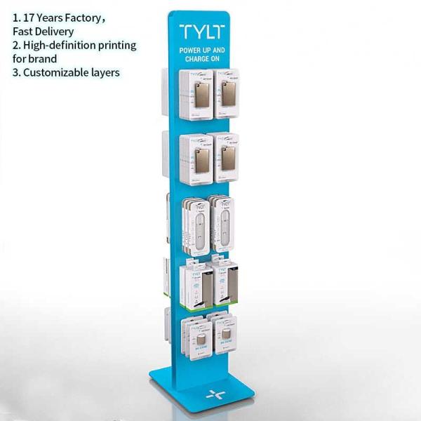 Quality Customized moblie acrylic/metal/plastic cheap cell phone case shop display rack with hooks wholesale